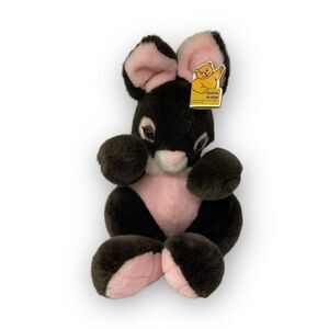 Vintage Goffa Stuffed Plush Chocolate Pink White Bunny Rabbit Easter